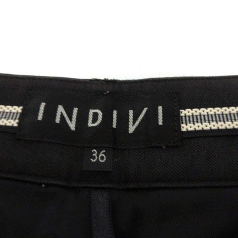 インディヴィ INDIVI パンツ スラックス スリム シンプル ブラック 黒 36 レディース｜vectorpremium｜06