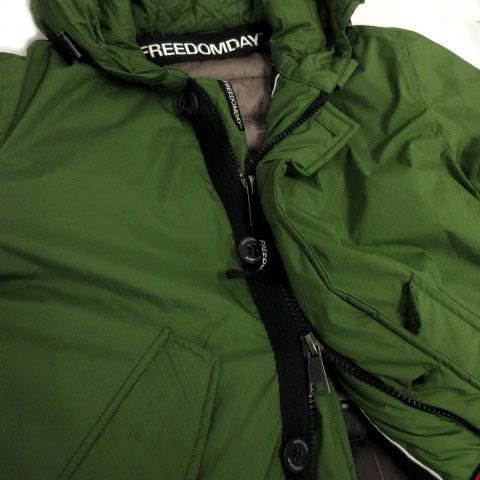 フリーダムデイ FREEDOMDAY ダウンジャケット フーディー 緑 M フリーダムデイ FREEDOMDAY ダウンジャケット フーディー グリーン 緑