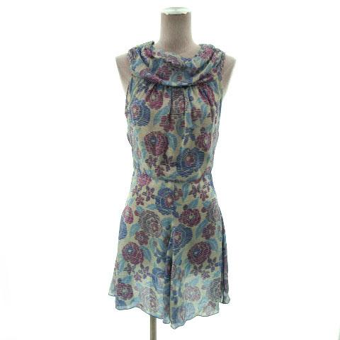 アナスイ ANNA SUI ワンピース ドレープネック ノースリーブ ミディ丈 