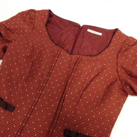 【極美品】ウィルセレクション　千鳥格子　ひざ丈スカート 極美品】ウィルセレクション千鳥格子ひざ丈スカート