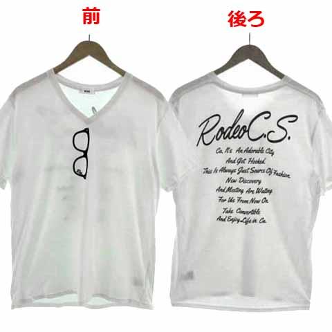 ロデオクラウンズワイドボウル RCWB Tシャツ Vネック 半袖 だまし絵  