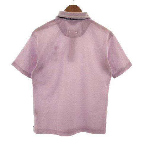 アダバット adabat ポロシャツ 半袖 ロゴワッペン 日本製 パープル系 ピンクパープル 48 メンズ｜vectorpremium｜06