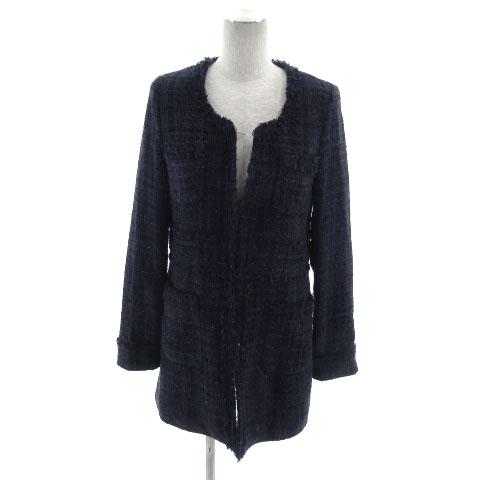 MERCURYDUO マーキュリーデュオ コート ノーカラー ツイード