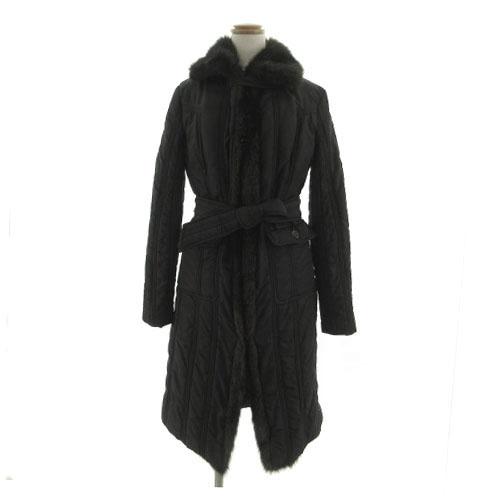 ザラウーマン ZARA WOMAN コート ファー ロング 中綿入り ベルト 