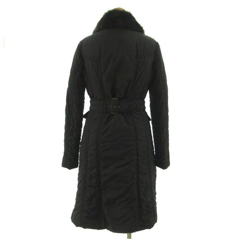 ザラウーマン ZARA WOMAN コート ファー ロング 中綿入り ベルト 