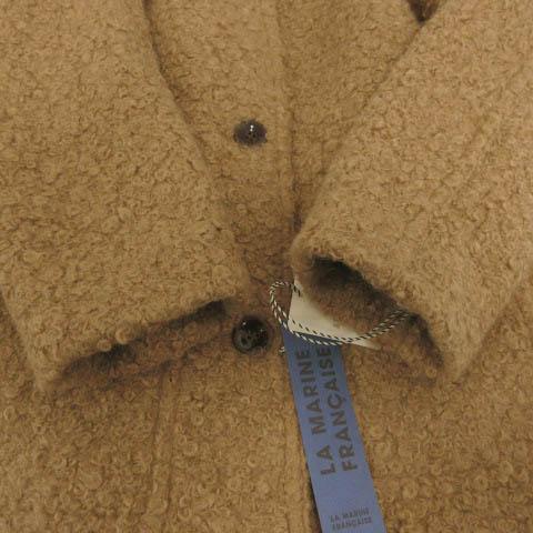 【中古】未使用品 マリンフランセーズ LA MARINE FRANCAISE コート ステンカラー ボア ロング 茶系 ベージュブラウン 未使用品 マリンフランセーズ LA MARINE FRANCAISE コート ステン