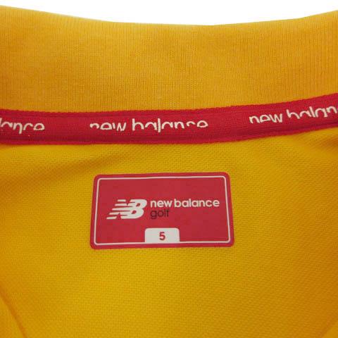 ニューバランス NEW BALANCE GOLF ポロシャツ 半袖 ロゴワッペン コットン混 イエロー 黄色 5 メンズ｜vectorpremium｜07