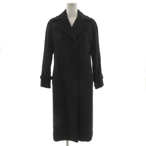 【中古】ポールスチュアート PAUL STUART コート チェスターコート アンゴラ65％ ブラック 黒 4 レディース ポールスチュアート PAUL STUART コート チェスターコート アンゴラ65