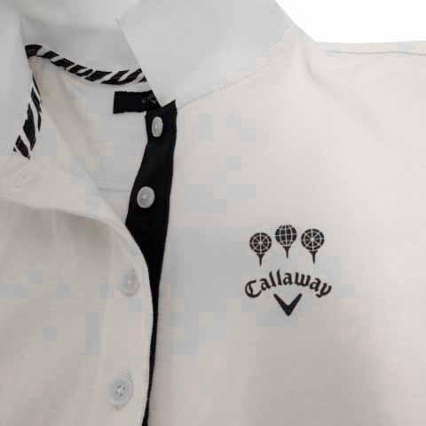 キャロウェイ CALLAWAY ポロシャツ 半袖 ロゴプリント バックプリント コットン混 ホワイト 白 紺 赤 L レディース｜vectorpremium｜04