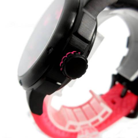 未使用品 コグ COGU 腕時計 自動巻き 3SKU-BKP ブラック 黒 ピンク
