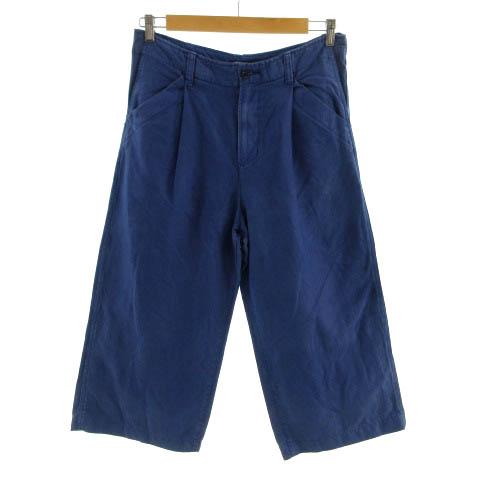 zucca パンツ ズッカ zucca パンツ ワイドパンツ リネン混 日本製 ブルー 青 L