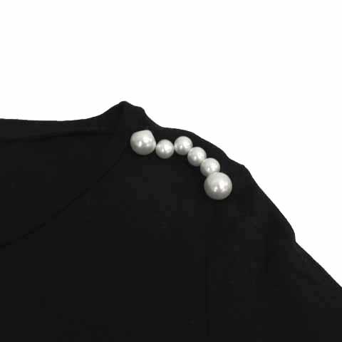 ヒューデイトゥイブニング hue DAY TO EVENING カットソー パール 長袖  