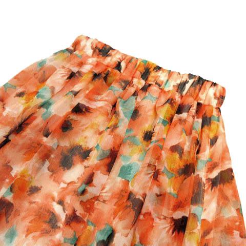CECIL McBEE（セシルマクビー） スカート フレア ミディ丈 ウエスト 