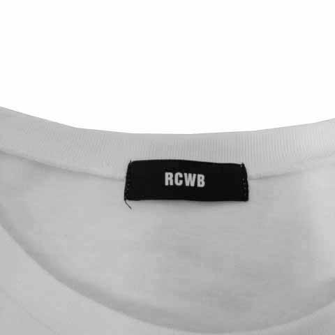 ロデオクラウンズワイドボウル RCWB Tシャツ チュニック丈 半袖 胸ポケ ロゴプリント コットン混 ホワイト 白 M レディース｜vectorpremium｜08
