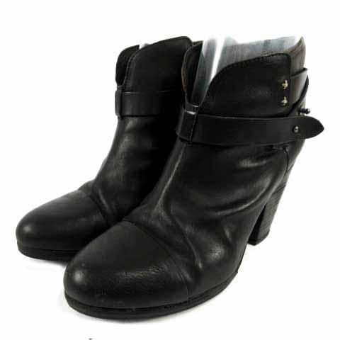 ラグ&ボーン RAG&BONE ブーツ ショートブーツ ベルト レザー ブラック 