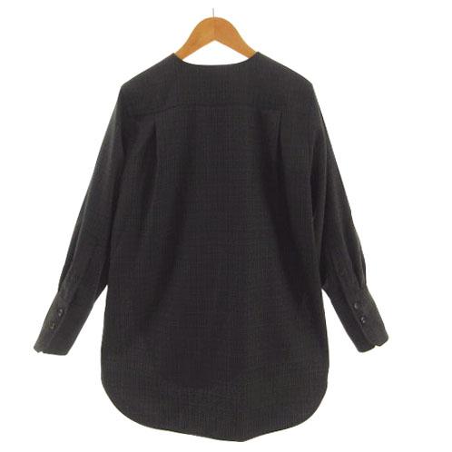 ハッシュニュアンス #newans セットアップ シャツ ノーカラー 長袖 