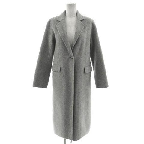 【中古】ブレンへイム BLENHEIM コート チェスターコート 起毛 混合メルトン ウール混 グレー S レディース ブレンへイム BLENHEIM コート チェスターコート 起毛 混合メルトン