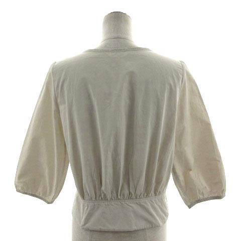 ルーニィ LOUNIE ジャケット ノーカラー ギャザー 七分袖 ジップアップ