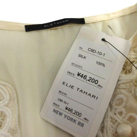未使用品 エリータハリ ELIE TAHARI チュニック スリットネック レース