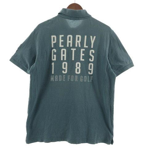 パーリーゲイツ PEARLY GATES ポロシャツ 半袖 ロゴ刺繍 フロッキー