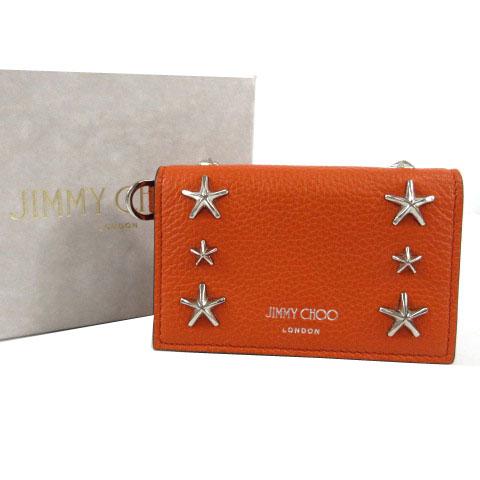 未使用品 ジミーチュウ JIMMY CHOO カードケース メルロー スター 星  