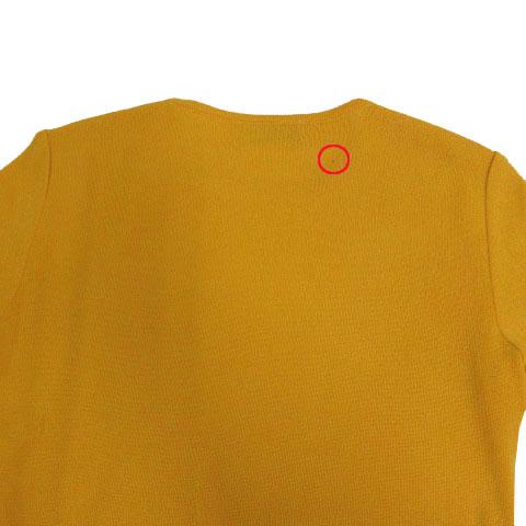 ジバンシィ GIVENCHY ニット クルーネック ロゴ 半袖 イエロー系 黄土