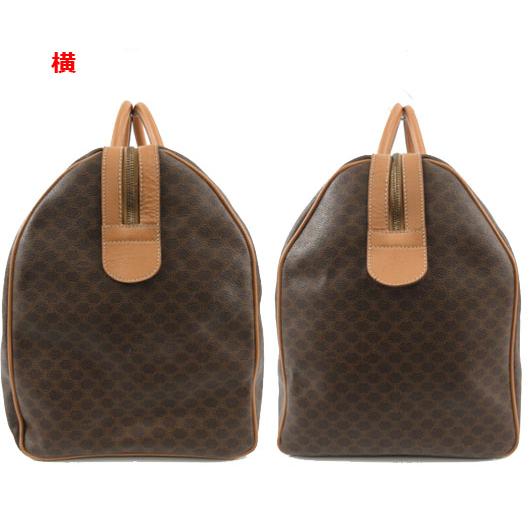 CELINE セリーヌ マカダム ボストンバッグ ハンドバッグ ブラウン 南京錠 CELINE セリーヌ ボストンバッグ マカダム柄 PVC レザー 南京錠