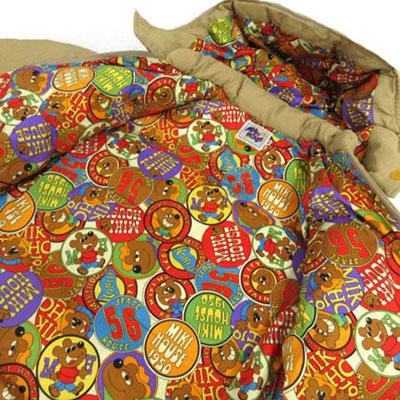 ミキハウス mikihouse ダウンジャケット フード ジップアップ ベージュ