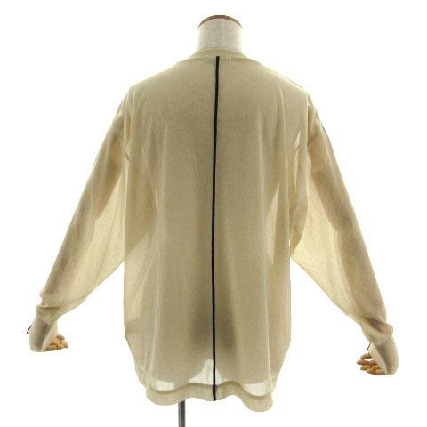 クラネ CLANE ラインシアーロングスリーブトップス LINE SHEER L