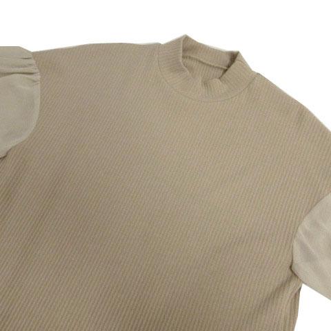 CLANE クラネ Tシャツ・カットソー XS ベージュ 【古着】【中古】【送料無料】 CLANE（クラネ）Tシャツ・カットソー ベージュ サイズ:1(S位