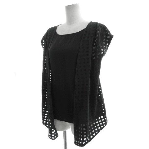 ブランバスク blanc basque カットソー 半袖 レイヤード風 レース