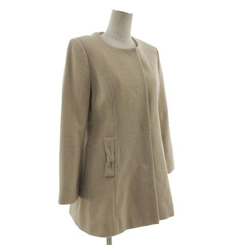 レッセパッセ LAISSE PASSE コート ノーカラー リボン ウール