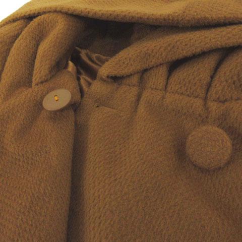 カスタネ Kastane コート ビッグフード 起毛 ブラウン 茶 F レディース