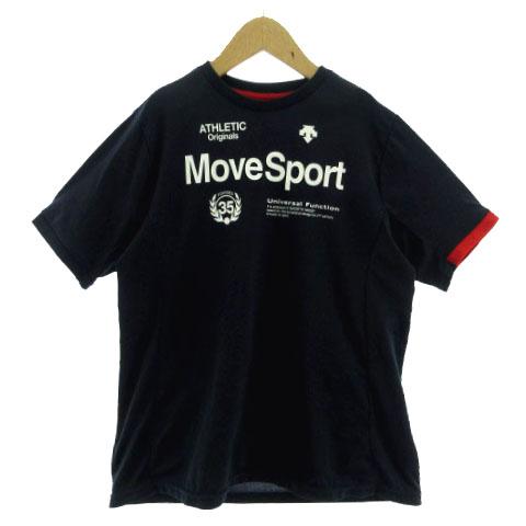 デサント DESCENTE Tシャツ MOVESPORTS ロゴ DAT-5700J 半袖 ネイビー