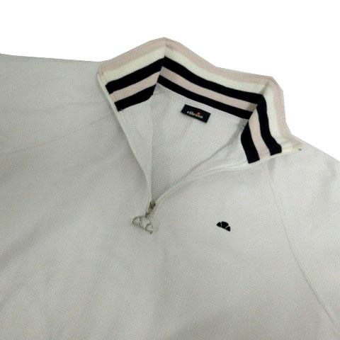 エレッセ ellesse カットソー ハイネック ハーフジップ ロゴ刺繍