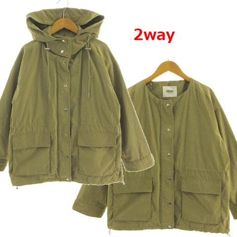 オゾック OZOC ジャケット マウンテンパーカー フード ノーカラー 2way 