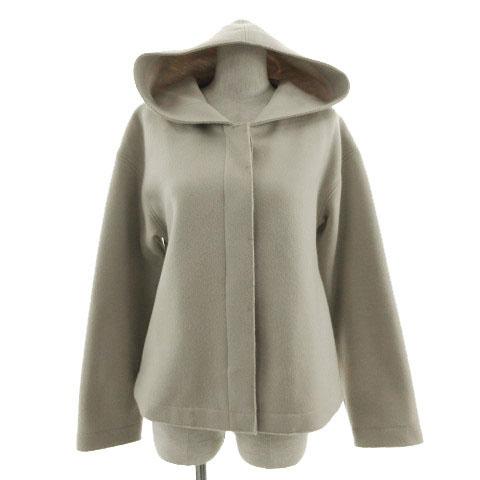 インデックス INDEX カットメルトンフーデッドショートコート C58