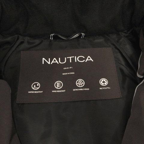 ノーティカ NAUTICA コート スタンドカラー ロゴワッペン フード