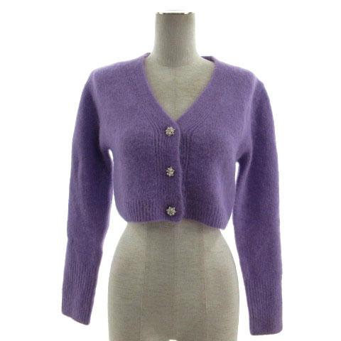 ZARA カーディガン ZARA（ザラ） カーディガン ニット シャギー 長袖 クロップド丈 パール