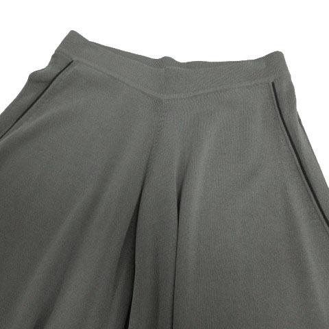 blancvert ブランベール ワイドパンツ ガウチョパンツ ウール 40 ブランベール blancvert パンツ ニット ワイドパンツ クロップド丈