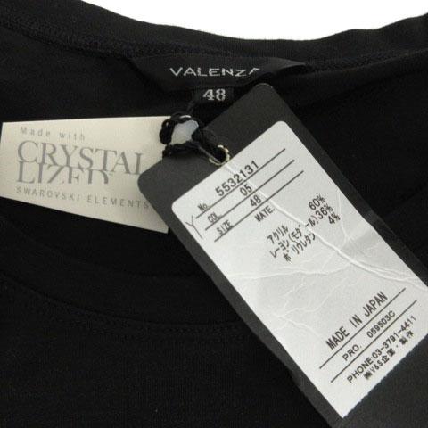 未使用品 バレンザ VALENZA カットソー スワロフスキー クリスタル 