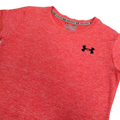 アンダーアーマー UNDER ARMOUR Tシャツ heat gear ロゴプリント 半袖 速乾 霜降り ピンク S レディース｜vectorpremium｜02