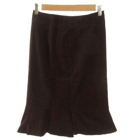 マックスマーラ MAX MARA スカート タイト 裾フレア ミディ丈 ベロア  