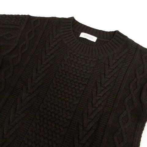 シンプリシテェ SIMPLICITE ケーブルニット セーター 厚手 20-080-700