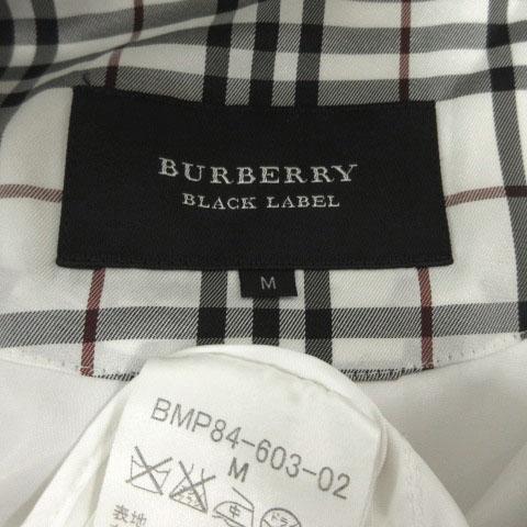 【中古】BURBERRY BLACK LABEL ジャケット M-65 スタンドカラー フーディー ロゴ刺繍 裏地ノバチェック オフ白 M BURBERRY BLACK LABEL（バーバリーブラックレーベル） ジャケット M-65