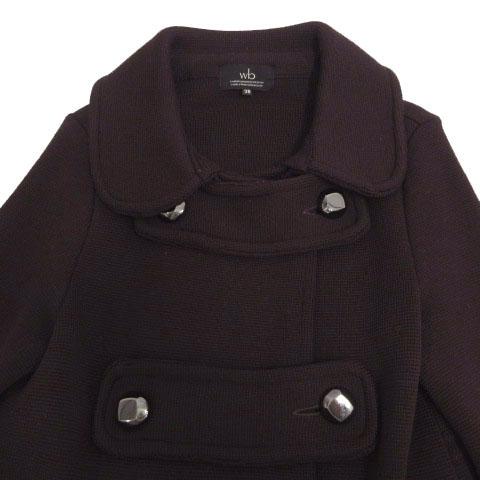 ダブルビー モガ WB MOGA コート ニット ステンカラー 日本製 ウール