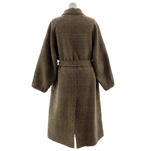 【中古】トゥデイフル TODAYFUL ステンカラーチェックコート 12120005 リボンベルト ブラウン 茶 ベージュ グレー 36 トゥデイフル TODAYFUL ステンカラーチェックコート 12120005 リボン