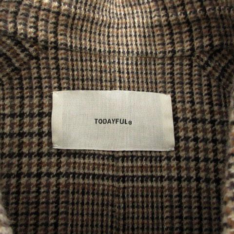 トゥデイフル TODAYFUL ステンカラーチェックコート 12120005 リボン 