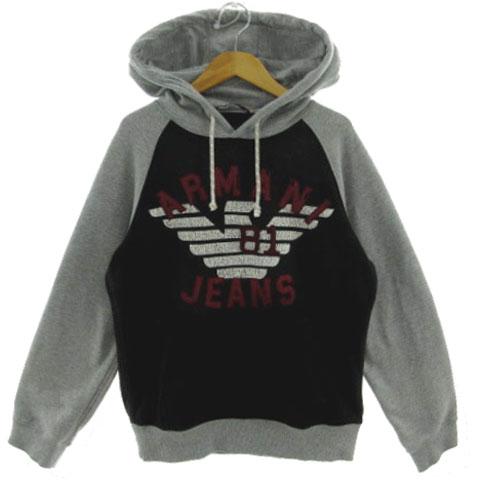 アルマーニ ジーンズ ARMANI JEANS パーカー スウェット ロゴパッチ 