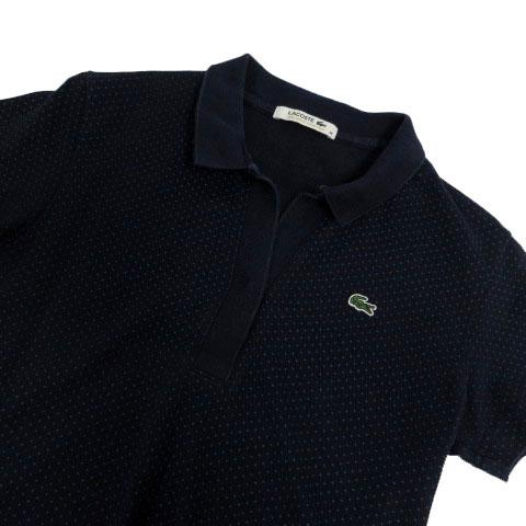 LACOSTE ラコステ ポロシャツ スキッパーカラー ロゴワッペン 半袖